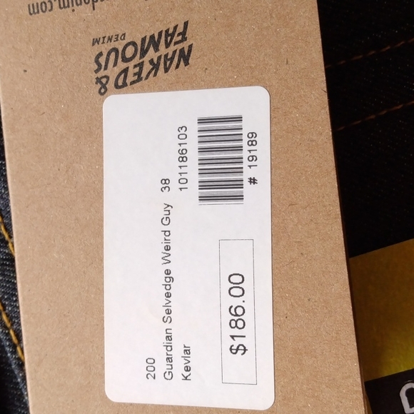 14oz.,JAPANESE DENIM,,38.w.mid rise tapered leg. - Picture 4 of 5